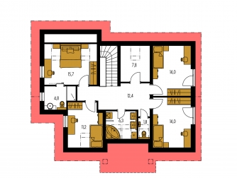 Floor plan of second floor - PREMIER 200
